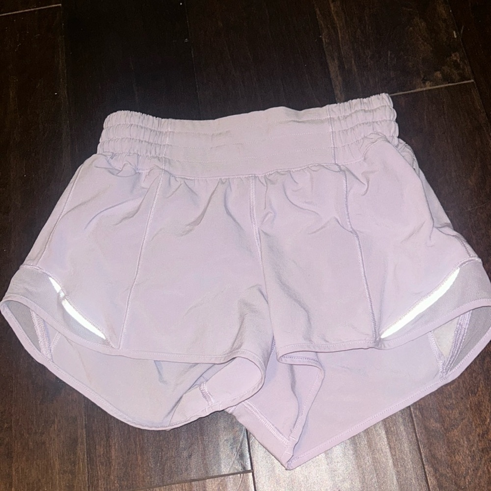 lavender size 0 high rise lululemon shorts